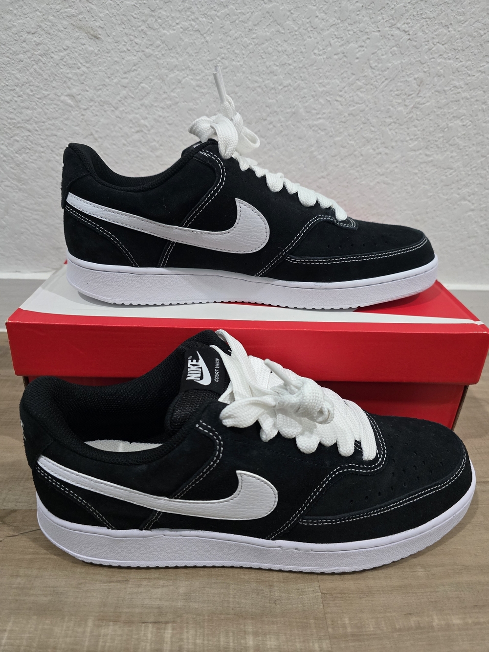 Nike Court Vision Low Men’s Black & White Low-Top Skate Shoe